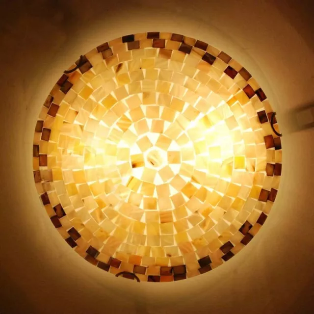 Stained Glass Tiffany Ceiling Light Traditional Baroque Fush Mount Ceiling Lamp