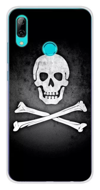 Coque en silicone imprimée compatible Huawei Honor 10 Lite Drapeau Pirate