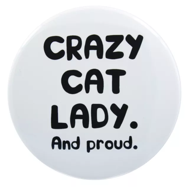 Funny 'CRAZY CAT & DOG LADY' Big Fridge Magnets - 76mm (3")