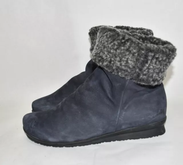 $450 ARCHE Barosa Faux Shearling Cuffed Bootie WATER RESIST GREY 37 6 (1)(M27) 3