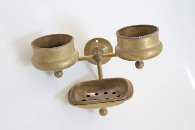 antique bathroom soap cup tumbler holder | brasscrafters vtg bath deco victorian