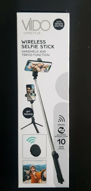 VIIDO WIRELESS SELFIE Stick 3ft Tripod PicClick UK