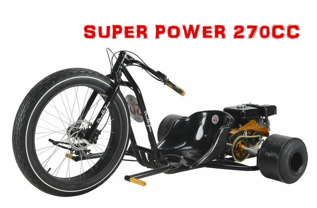 SUPER POWER 9HP 270cc FATBOY DT4 MOTORISED DRIFT TRIKE ELEC START