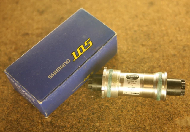 Vintage NOS NEW NIB Shimano 105 / BB-5500 Triple bottom bracket 118.5mm Italian