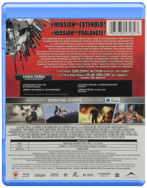 THE EXPENDABLES (EXTENDED Director's Cut) [Blu-ray + Digital Copy] $9. ...