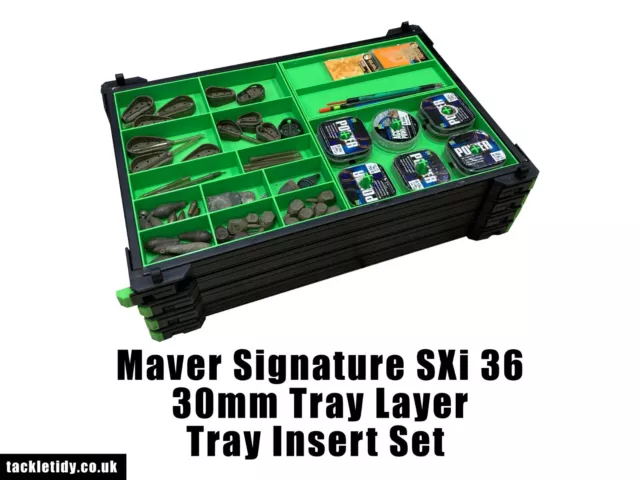 Tackle Tidy Organiser Tray Inserts for Shallow Tray of Maver Signature SXi 36