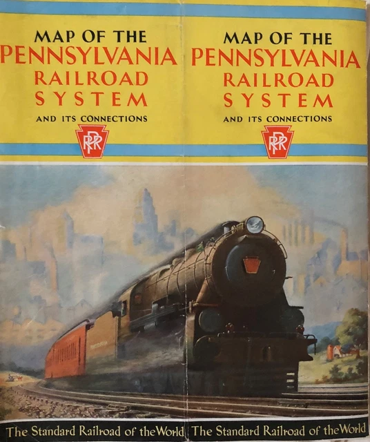 MAP OF THE Pennsylvania Railroad System And Its Connections EUR 160,00 ...