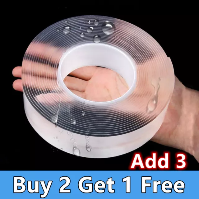 Nano Tape Double Sided Adhesive Tape Gel Grip Removable Clear Washable Traceless