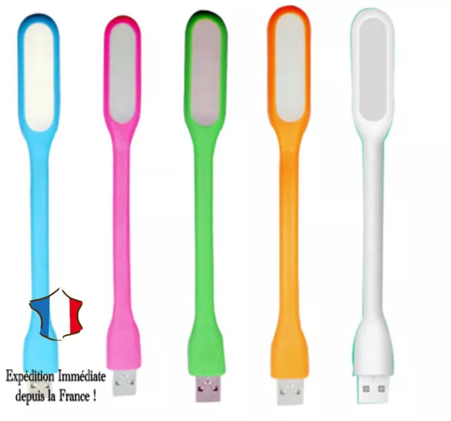 Lampe LED USB Dimmable Pour PC Portable - 14 LEDs - Flexible 360° - 3 Niveaux Luminosité - Noir
