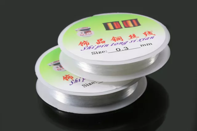 Perlenfaden 0,3mm 40 m klar Nylonfaden unelastisch Nylon Faden PF-10