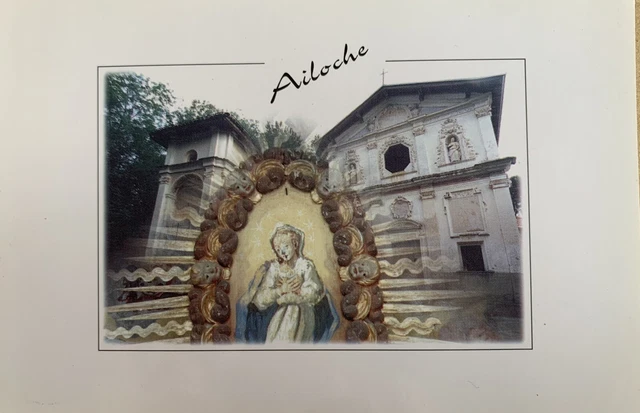 Cartolina Ailoche Biella Chiesa della Piana Non viaggiata