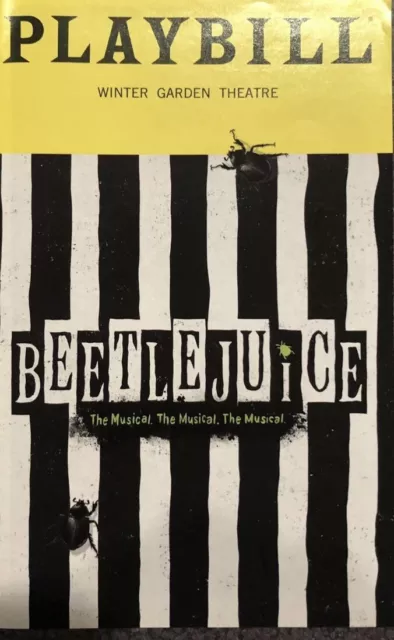 Beetlejuice PLAYBILL - Opening Night April 25, 2019 Winter Garden Theater