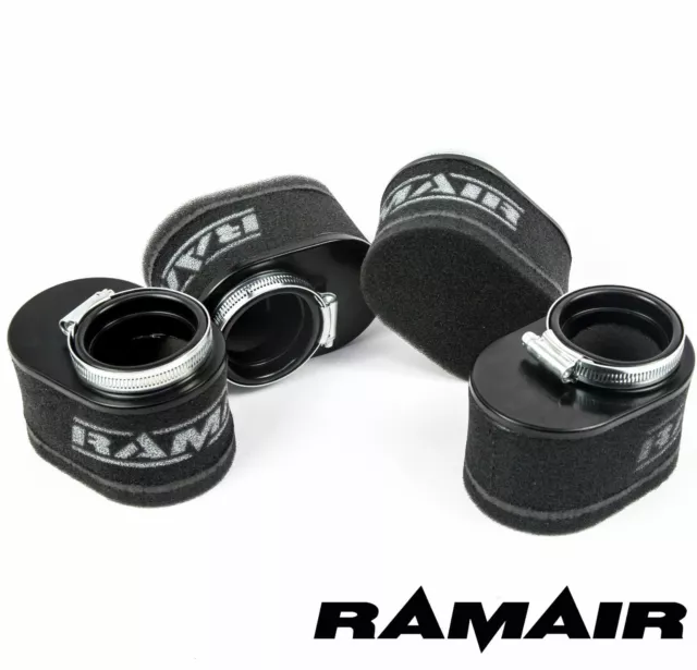 Ramair Motorcycle Oval Pod Air Filter Kit 43mm Neck