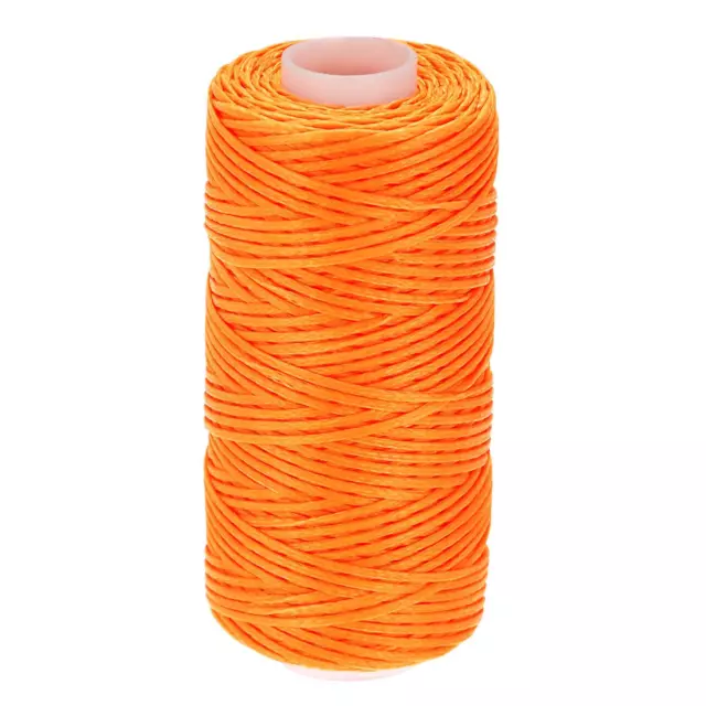 Leather Sewing Thread 55 Yards 150D/1mm Polyester Waxed Cord (Dark Orange)