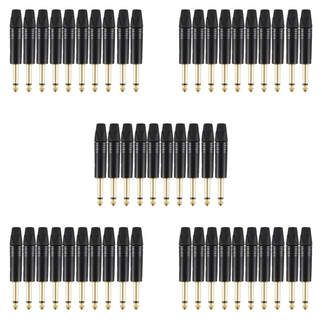 Gofessional 2 Pole 6.35 mm 6.5mm Stereo Jack Plug 6.35mm R3N8
