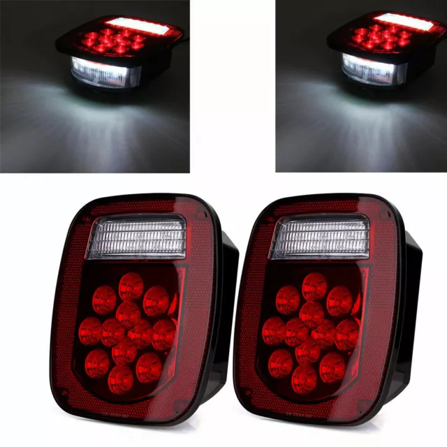 2X Trailer Brake Tail Light Stop Turn Signal Lights fit Jeep Truck Lorry Trailer