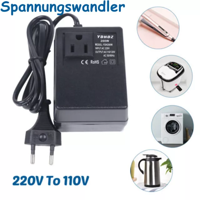 220V auf 110V 200W Spannungswandler Stromwandler Wandlertrafo Wandler Converter