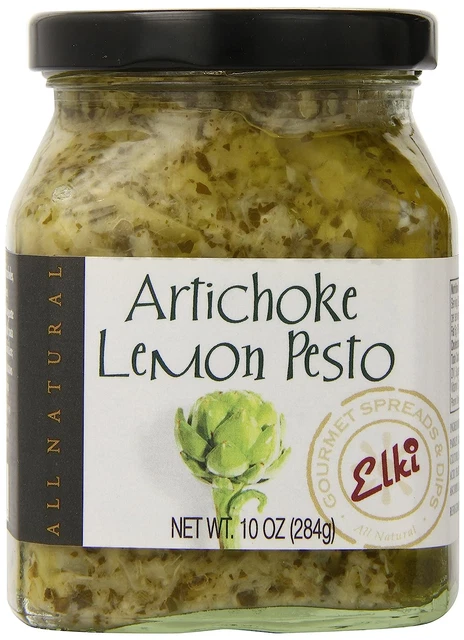 World Market Elki'S Gourmet Artichoke Lemon Pesto Sauce - Creamy Spreads for Pas