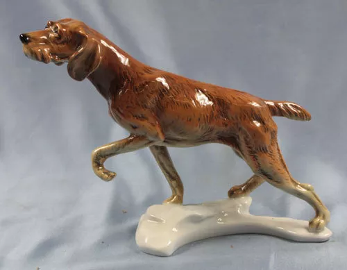 Setter pointer hund porzellan hund figur jagdhund Ens hundefigur porzellanfigur