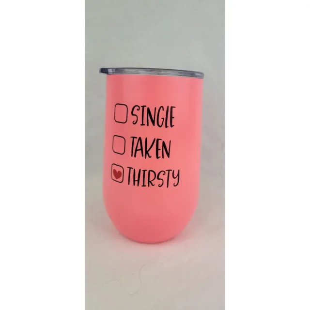 Cantiti 16oz pink single taken thirsty insulated hot or cold insulated beverage