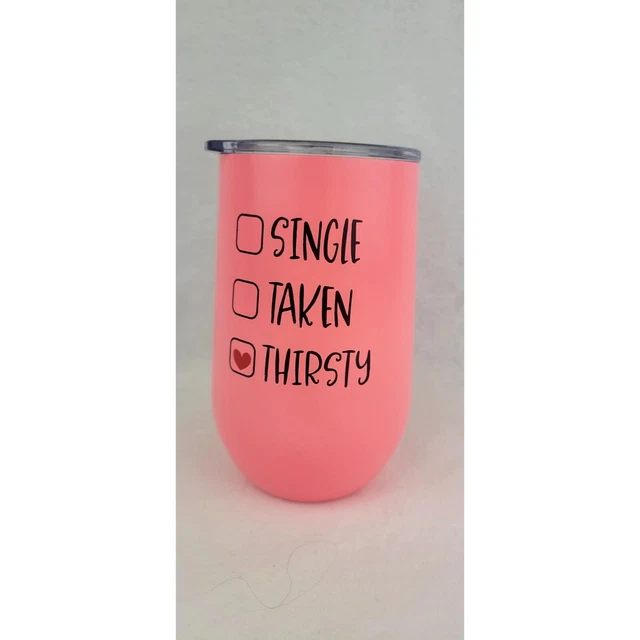Cantiti 16oz pink single taken thirsty insulated hot or cold insulated beverage