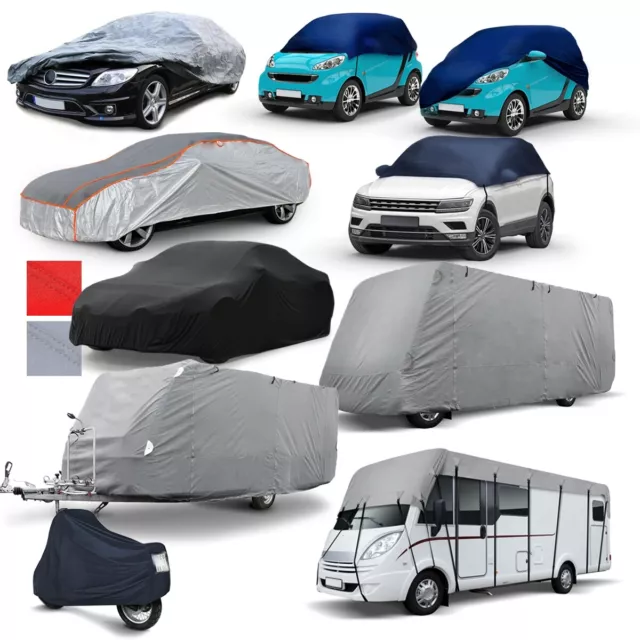 Housse bâche de protection couverture voiture remorque moto caravane à choix