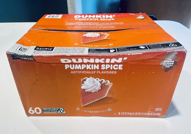 Dunkin Pumpkin Spice Coffee Keurig Kcup 60 Pods Limited Edition