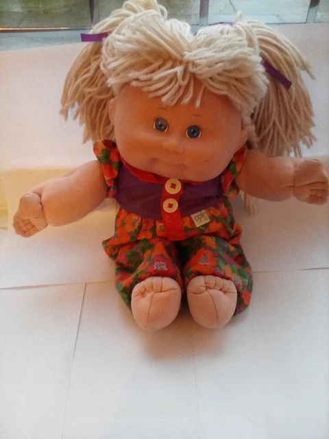 VINTAGE CABBAGE PATCH Kids Doll Kid HTF Girl wool Yarn Hair 1995 Xavier ...