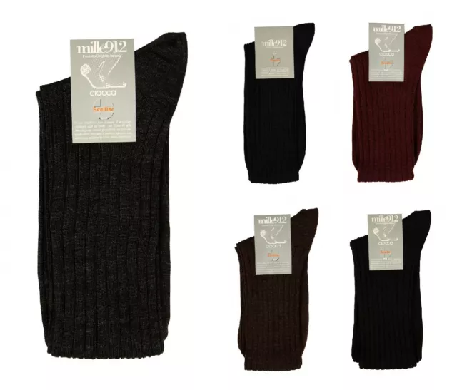 Calcetines para hombre CIOCCA, un par de calcetines sanitarios de mezcla de lana