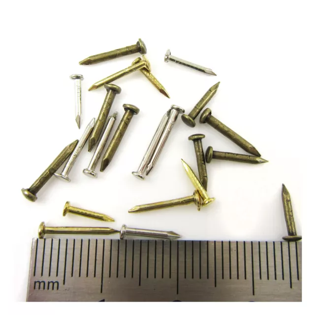 Steel Nails Dolls House Tiny *3 Colours* Models Miniature Hinge Box Hardware