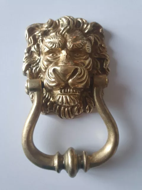 HEURTOIR de PORTE ANCIEN en BRONZE massif * TÊTE DE LION *  19éme 1000 gr