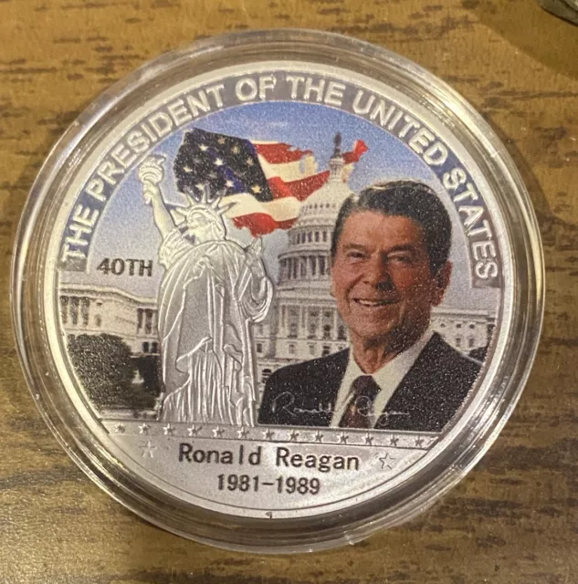 40TH American US President Ronald Reagan Silver Eagle Commemorative Coin