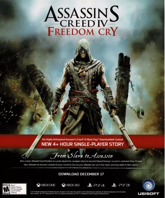 2014 Assassin's Creed IV Freedom Cry Video Game Vintage Print Ad