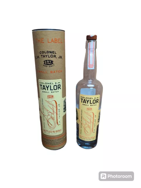 Colonel EH Taylor Small Batch Bourbon Whiskey Empty 750ml Bottle  Cork and Tube