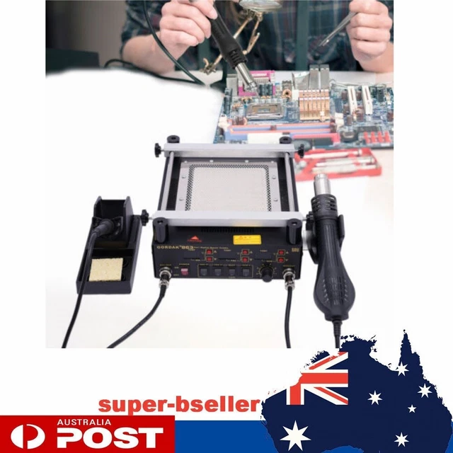 600W SOLDERING PREHEAT Hot Air Machine BGA Repair Rework Station 3 IN 1 ...