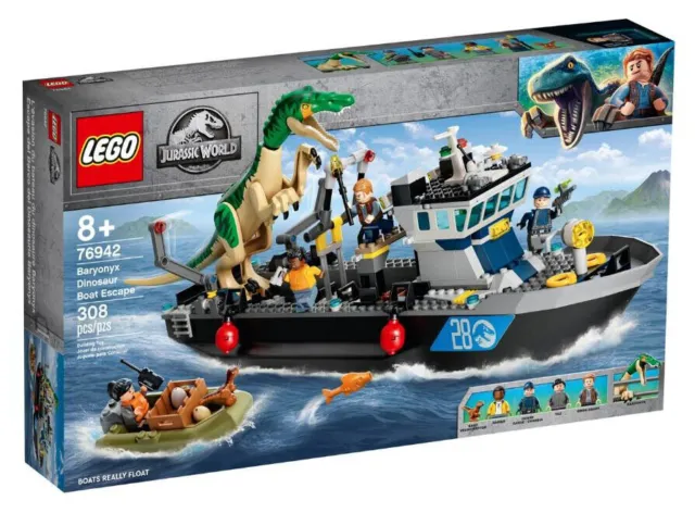 LEGO Jurassic World - 76942 L’évasion en bateau du Baryonyx NEUF SCELLÉ