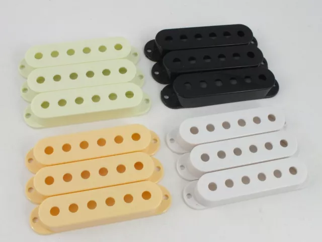 Set of 3 PICKUP COVERS 52mm or 50mm, in 4 Colours for Stratocaster guitars