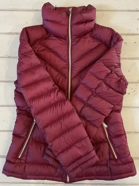 Michael Kors Jacket Womens Merlot Small S Quilted Puffer Packable Down Full Zip