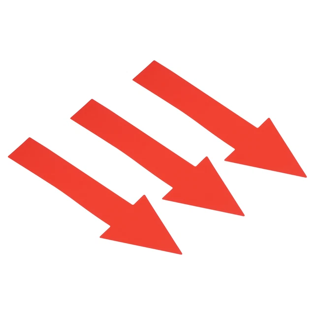 10Set / 30Pieces 8x2" Arrow Sticker Directional Arrow Sign Floor Decal Red