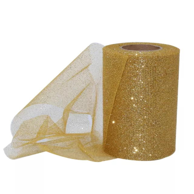 Backdrop Spool Solid Color Muti-purpose Sequin Tulle Roll Lightweight