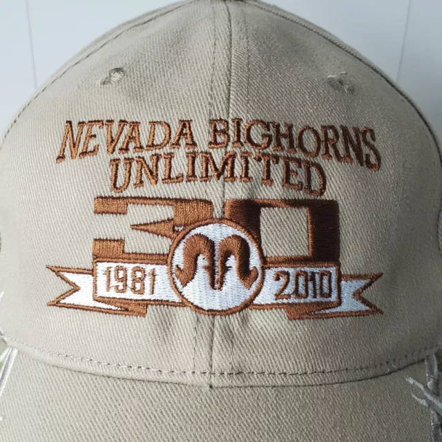 NEVADA BIGHORNS UNLIMITED Sheep Hat 30th Anniversary Camo Baseball Cap ...