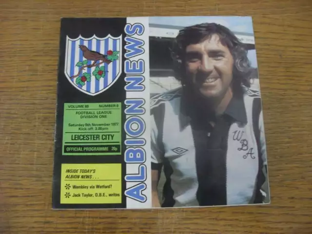 05/11/1977 West Bromwich Albion v Leicester City