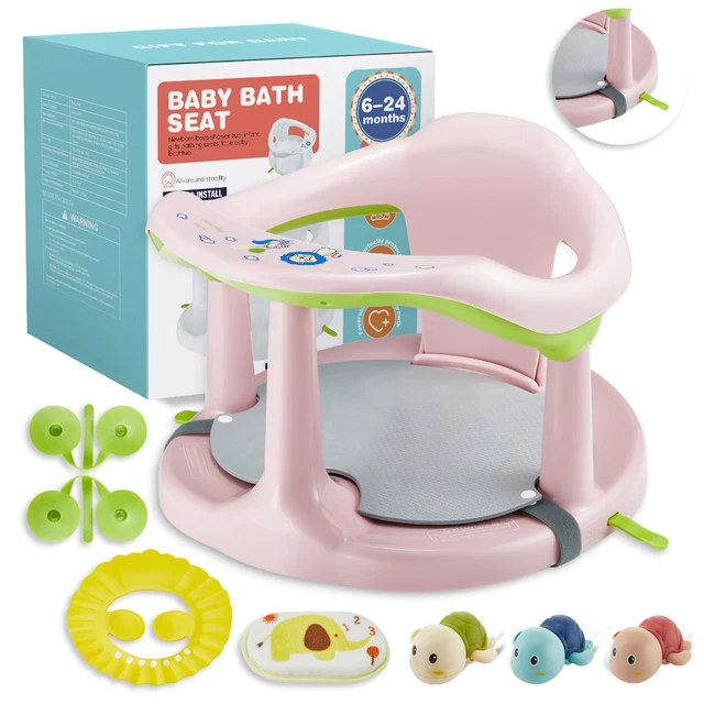Infant Bath Seat for Safe  Comfortable Bathing - Pink