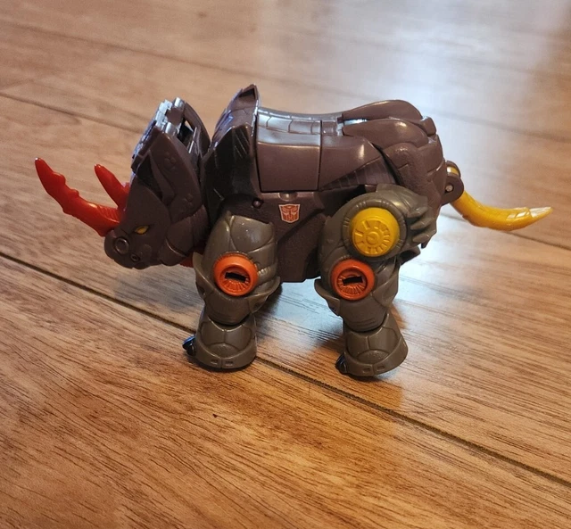 TRANSFORMERS CYBERTRON BACKSTOP Scout Class Rhino Figure Hasbro 2005