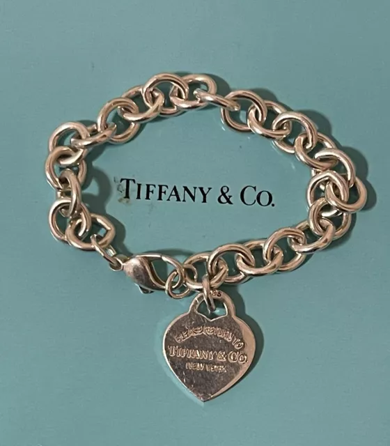 Please Return to Tiffany & Co. Armband 7,5" Mono FB" Sterlingsilber