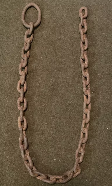 Vintage Antique Chain Plant Hanger Farmhouse Steampunk Hearth Eye Hook