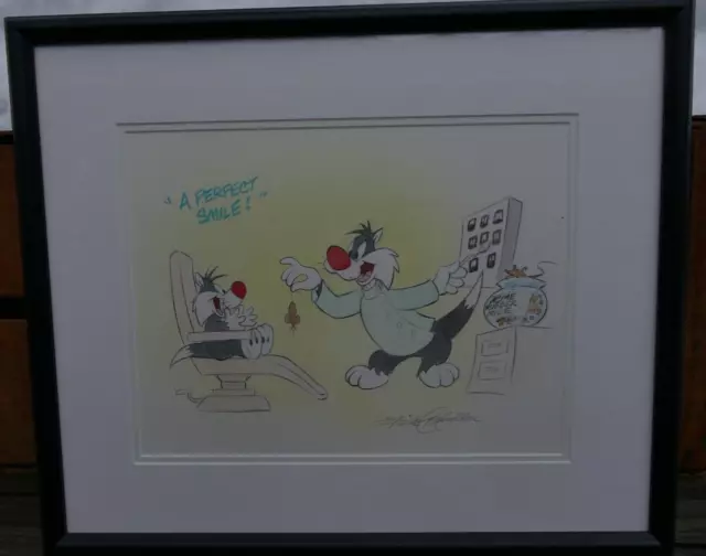 animation artwork Kirk Mueller original Warner Bros. Clampett Studio Slyvester