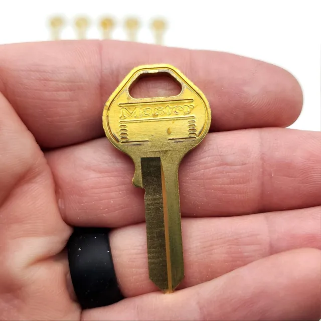 10x Master Lock 81KM Key Blanks For Master Padlocks & Locker Lock Brass NOS