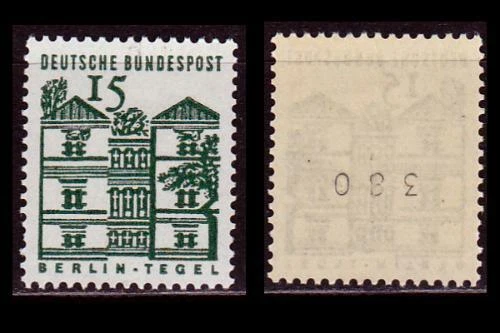 Deutsche Bauwerke 15 Pf 455 Rollenmarke mit Nr. 380 POSTFRISCH