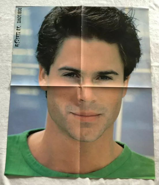 Rob Lowe + Michael Hutchence Inxs Vintage Danish 1980s Magazine Poster 46x56cm